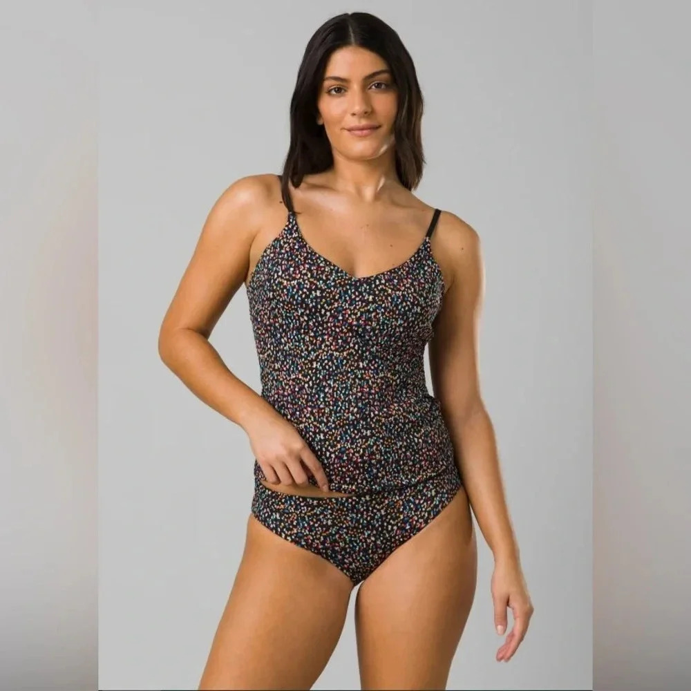 Prana Jess Reversible Tankini & Gemma Reversible Bottoms, alotta dots